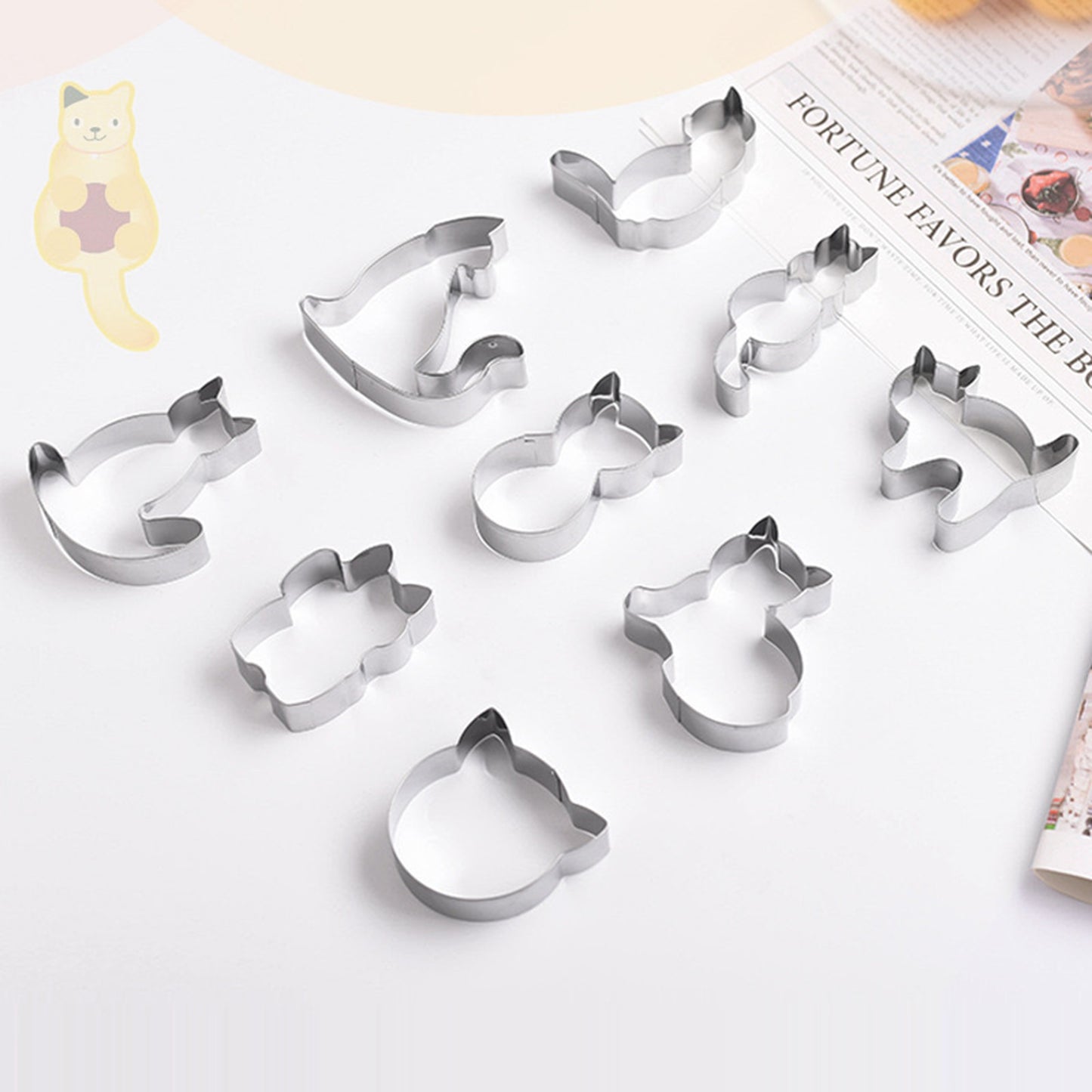 Cat Cookie Cutter Set - 9 Pieces