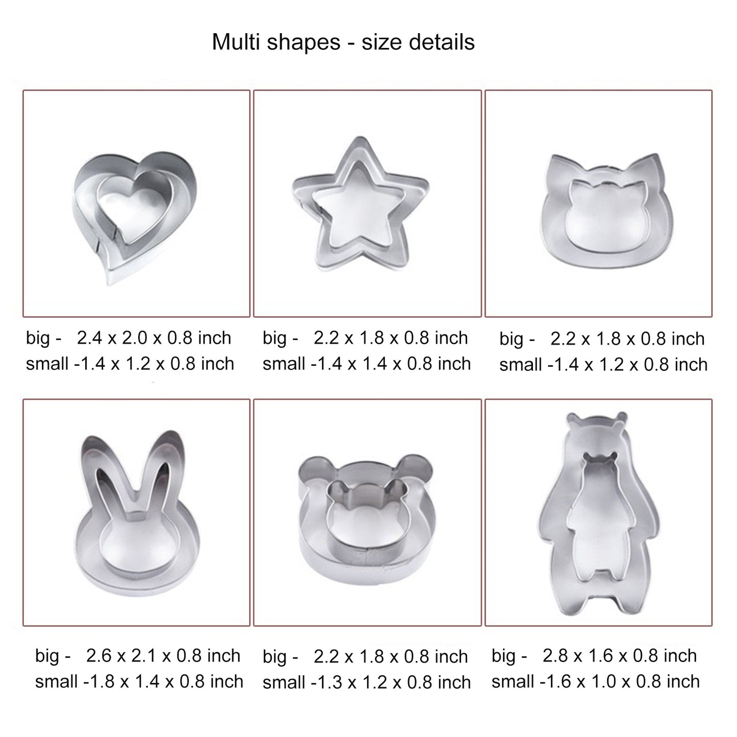 Animal Cookie Cutter Set 12 Pieces