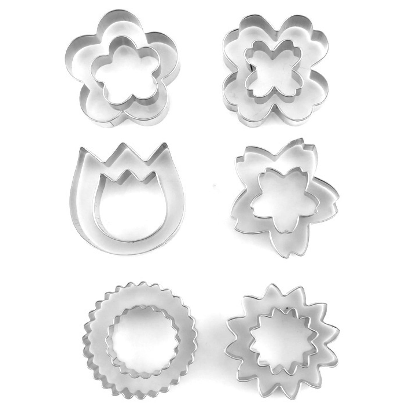 Flowers Cookie Cutter Set -12 Pieces